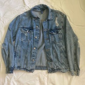 H&M Distressed Denim Jacket
